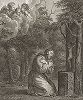 Святой Франциск Ассизский работы Доменикино. Лист из знаменитого издания Galérie du Palais Royal..., Париж, 1786