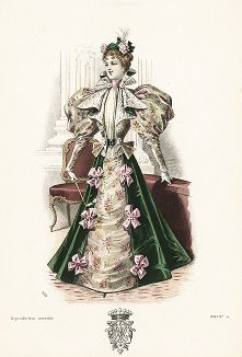 Французская мода из журнала La Mode de Style, выпуск № 4, 1896 год.