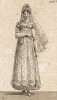 Наряд невесты. Из первого французского журнала мод эпохи ампир Journal des dames et des modes, Париж, 1813. Модель № 1338