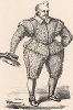 Рогатый мужчина Френсис Тровило, живший в 17 веке во Франции. Почти всю свою 35-летнюю жизнь он провел в лесу, одеваясь в волчьи шкуры. Иллюстрация их книги The Book of  Wonderful Characters by Henry Wilson and James Caulfield.