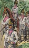 1793 г. Офицер и нижние чины легкой пехоты армии королевства Бавария в полевой форме. Коллекция Роберта фон Арнольди. Германия, 1911-29