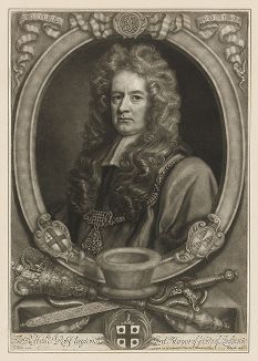 Портрет достопочтенного Роберта Клейтона (1629-1707), Лорда-мэра Лондона. Меццо-тинто Джона Смита с оригинала Джона Райли, ок. 1707 года. 
