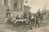 Обыск носителя депеш прусскими солдатами в окуппированном городе Мец в 1870 году. С живописного оригинала Альфонса де Невиля, представленного на Парижском салоне в 1881 году. 