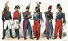 Униформа офицеров французской кавалерии образца 1849 г. Costumes de l'armée française depuis Louis XIV, jusqu'à nos jours, л.65. Париж, 1841