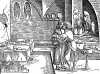 Волшебница Памфила соблазняет Луция. Иллюстрация к роману Апулея «Метаморфозы, или Золотой осёл». Монограммист N.H. Аугсбург, 1538. Репринт 1929 г.