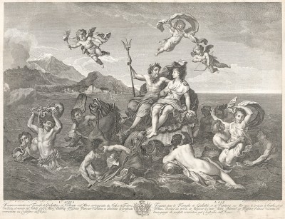 Триумф Нептуна и Галатеи. С оригинала французского живописца Луи де Булоня.
