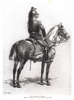 Парадная форма офицера французских драгун образца 1879 года (из Types et uniformes. L'armée françáise par Éduard Detaille. Париж. 1889 год)