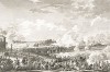 Сражение на мосту через реку Лоди 10 мая 1796 года. Гравюра из альбома "Военные кампании Франции времён Консульства и Империи". Campagnes des francais sous le Consulat et L'Empire. Париж, 1834