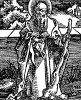 Святой апостол Иуда Фаддей (Иуда Иаковлев, или Леввей). Ганс Бальдунг Грин. Иллюстрация к Hortulus Animae. Издал Martin Flach. Страсбург, 1512