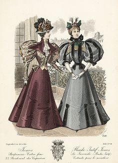 Французская мода из журнала Le Salon de la Mode, выпуск № 10, 1896 год.