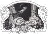 Император Наполеон I держит корону Римского королевства над колыбелью своего сына Наполеона II. Илл. Франца Стассена, Die Deutschen Befreiungskriege 1806-1815. Берлин, 1901 