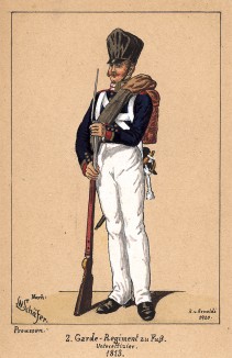 1814 г. Унтер-офицер прусской гвардейской пехоты. Коллекция Роберта фон Арнольди. Германия, 1911-28