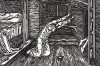 Купидон покидает Психею. Иллюстрация Эдварда Коли Бёрн-Джонса к поэме Уильяма Морриса «История Купидона и Психеи». Лондон, 1890-е гг.