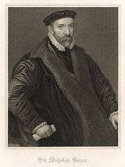 Томас Уилсон (ок. 1525-1581) - дипломат и государственный секретарь Великобритании. Portraits of Illustrious Personages of Great Britain, Лондон, 1823-34 гг.