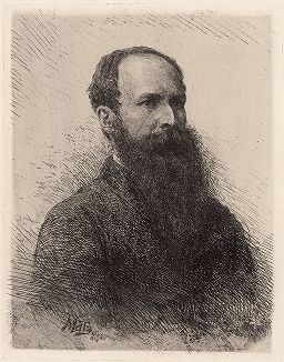Василий Васильевич Верещагин (1842-1904) - знаменитый русский живописец. Офорт работы В.В. Матэ