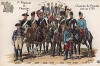 1789-1912 гг. Мундиры и знамена 7-го полка конных егерей французской армии, сформированного в 1779 г. и сражавшегося при Йене, Полоцке, Мадженте и Сольферино. Коллекция Роберта фон Арнольди. Германия, 1911-29