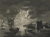 Вид на Темзу. С оригинала картины мариниста Ричарда Пейтона (1717--1791). 