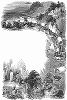 Нападение воинов южноафриканского народа коса или кафров на колонны повозок британских колонизаторов во время одной из так называемых кафрских войн в 1847 году (The Illustrated London News №300 от 29/01/1848 г.)