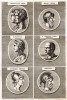 Портреты видных личностей античной эпохи на камеях и монетах: Август и Ливия, Визант, Клеопатра, Сципион Африканский, Диомед Тидид, Ганнибал.