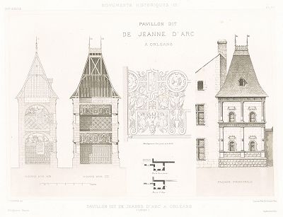 Дом Жанны д'Арк в Орлеане (XVI век). Archives de la Commission des monuments historiques, т.3, Париж, 1898-1903. 