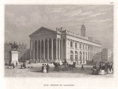Лондонская биржа. Meyer's Universum..., Хильдбургхаузен, 1844 год.