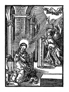 Благая весть. Из Benedictus Chelidonius / Passio Effigiata. Монограммист N.H. Кёльн, 1526
