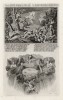 1. Всемирный потоп 2. Окончание Всемирного потопа (из Biblisches Engel- und Kunstwerk -- шедевра германского барокко. Гравировал неподражаемый Иоганн Ульрих Краусс в Аугсбурге в 1700 году)