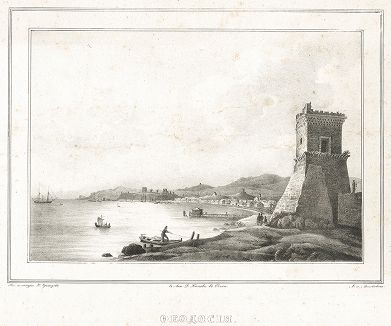 Вид набережной в Феодосии в 1830-х годах. 