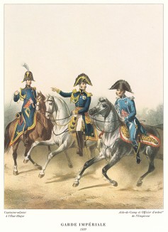 Штаб-офицеры армии Наполеона Бонапарта. Репринт середины XX века со старинной французской гравюры
