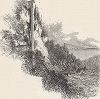 Лестница и лифт над водоворотом, Ниагарский водопад. Лист из издания "Picturesque America", т.I, Нью-Йорк, 1872.