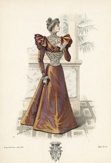 Французская мода из журнала La Mode de Style, выпуск № 44, 1896 год.