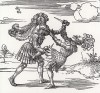 Пеший поединок Фрейдаля и Йорга фон Вейспираха (гравюра Дюрера из Жизнеописания императора Максимилиана I)