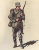 Полевая форма немецкой пехоты в 1936 году (из популярной в нацистской Германии работы Мартина Лезиуса Das Ehrenkleid des Soldaten... Берлин. 1936 год)