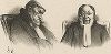 Господин Годри (Gaudry) и господин Леком (Lecomte). Литография Оноре Домье, 1833 год. 