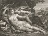 Венера и Амур кисти Алессандро Аллори. Лист из знаменитого издания Galérie du Palais Royal..., Париж, 1786