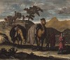 Верблюды идут караваном (Camelus). "Huy! und Pfuy! der Welt", Вюрцбург, 1707