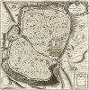 Карта Иерусалима. Descriptio seu Ichnographia veteris urbis Hierusalem et Locorum Adiacentium.  Составил Жан-Луи Доде, Лион, 1723.