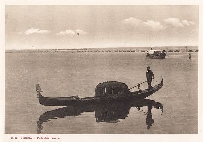 Понте Ферровиа в Венеции. Ricordo Di Venezia, 1913 год.