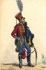 1814 г. Кавалерист 13-го гусарского полка (ранее - полка Жерома Наполеона) французской армии. Коллекция Роберта фон Арнольди. Германия, 1911-29