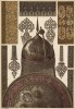 Орнаментальная гравировка на персидском средневековом доспехе (лист 21 альбома "Сокровищница орнаментов...", изданного в Штутгарте в 1889 году)