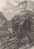 Ущелье Кумберленд, штат Кентукки, вид с востока. Лист из издания "Picturesque America", т.I, Нью-Йорк, 1872.