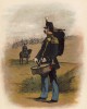 Барабанщик пехотных частей голландской армии (иллюстрация к работе Onze krijgsmacht met bijshriften... (голл.), изданной в Гааге в 1886 году)