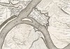 План укреплений города Кобленц. Koblenz. Из Theatrum Europeaum. Франкфурт-на-Майне, 1667