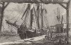 Канал и причал для разгрузки угля, Баффало, штат Нью-Йорк. Лист из издания "Picturesque America", т.I, Нью-Йорк, 1872.