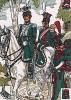 1812 г. Офицер и нижние чины итальянского полка конной артиллерии Великой армии Наполеона. Коллекция Роберта фон Арнольди. Германия, 1911-29
