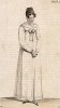 Женский лёгкий редингот, украшенный бантом и отороченный лентой по воротнику. Из первого французского журнала мод эпохи ампир Journal des dames et des modes, Париж, 1813. Модель № 1343