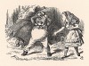 "Так я и знал!" - завопил Труляля, топая в бешенстве ногами, и принялся рвать на себе волосы. (иллюстрация Джона Тенниела к книге Льюиса Кэрролла «Алиса в Зазеркалье», выпущенной в Лондоне в 1870 году)