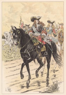 Маршал Франции в 1712 году (из "Иллюстрированной истории верховой езды", изданной в Париже в 1891 году)