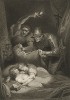 Иллюстрация к исторической пьесе Шекспира "Ричард III", акт IV,  сцена III: Убийство юных принцев. Graphic Illustrations of the Dramatic works of Shakspeare, Лондон, 1803.