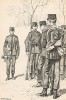 Солдаты и офицер шведской лейб-гвардии в полевой форме образца 1900 г. Svenska arméns munderingar 1680-1905. Стокгольм, 1911